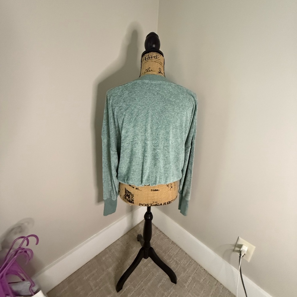 Old‎ Navy Women's Terry cloth Soft Teal Sweatshirt - Picture 4 of 6